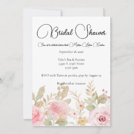 Invitación Elegante Boda floral Ducha nupcial personalizada