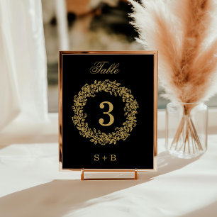 Invitación Elegante Boda Floral Francesa Vintage en Oro