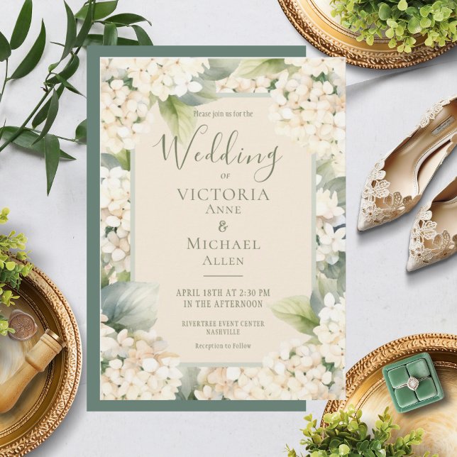Invitación Elegante Boda Floral Hydrangea (Subido por el creador)