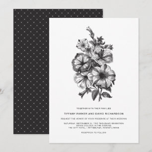 Invitación Elegante Boda Floral Ilustrado