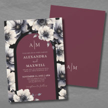 Elegante Boda Floral Moderna de Borgoña