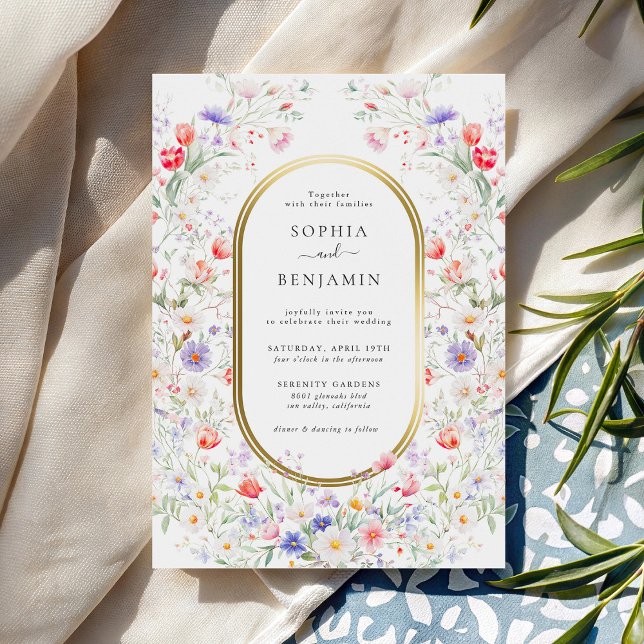 Invitación Elegante Boda Floral Pastel de Primavera en Acuare (Subido por el creador)