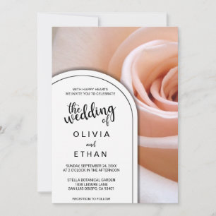 Invitación Elegante Boda floral rosa rosa rosa rosa rosa rosa