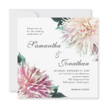 Elegante Boda floral Rubor Pink Dahlia