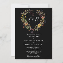 Elegante Boda Floral Rústica Moderna con Código QR