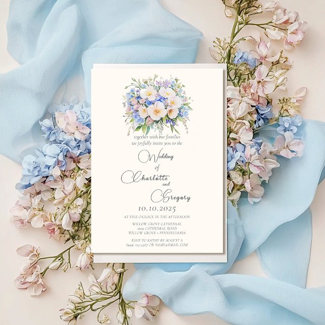 Invitación Elegante Boda floral sofisticado (Subido por el creador)