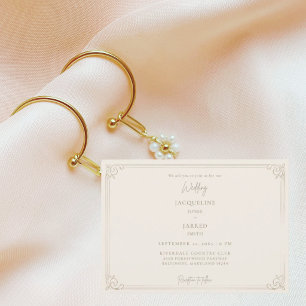 Invitación Elegante Boda Florecimiento de Champán 