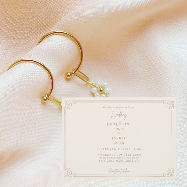 Invitación Elegante Boda Florecimiento de Champán  (Subido por el creador)
