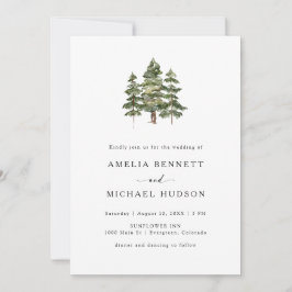 Invitación Elegante Boda Forestal