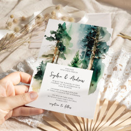 Invitación Elegante Boda Forestal