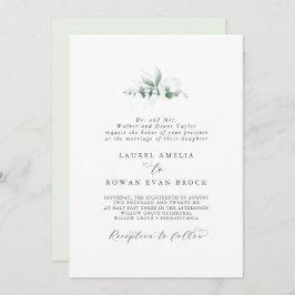 Invitación Elegante Boda formal de la vegetación