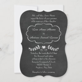Invitación Elegante Boda formal de pizarra