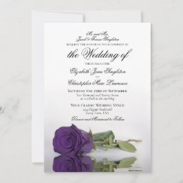 Invitación Elegante Boda formal del Rosa Deep Royal Purple