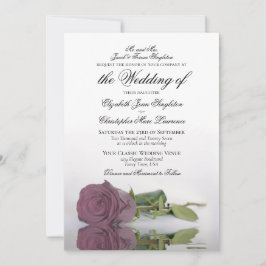 Invitación Elegante Boda formal Dusty Mauve Rosa Rosa
