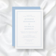 Elegante Boda formal en polvo azul