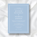 Invitación Elegante Boda formal en polvo azul<br><div class="desc">Elegante Invitación formal de la Boda Azul Polvo.</div>