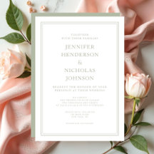 Elegante Boda formal Sage Green