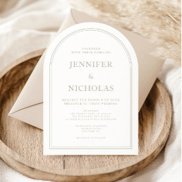 Invitación Elegante Boda formal Sage Green