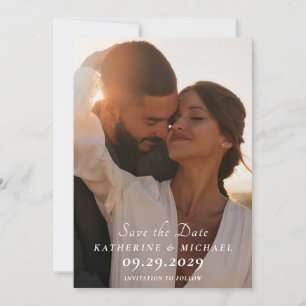 Invitación Elegante Boda Fotográfica Guardar Las Cartas De Fe