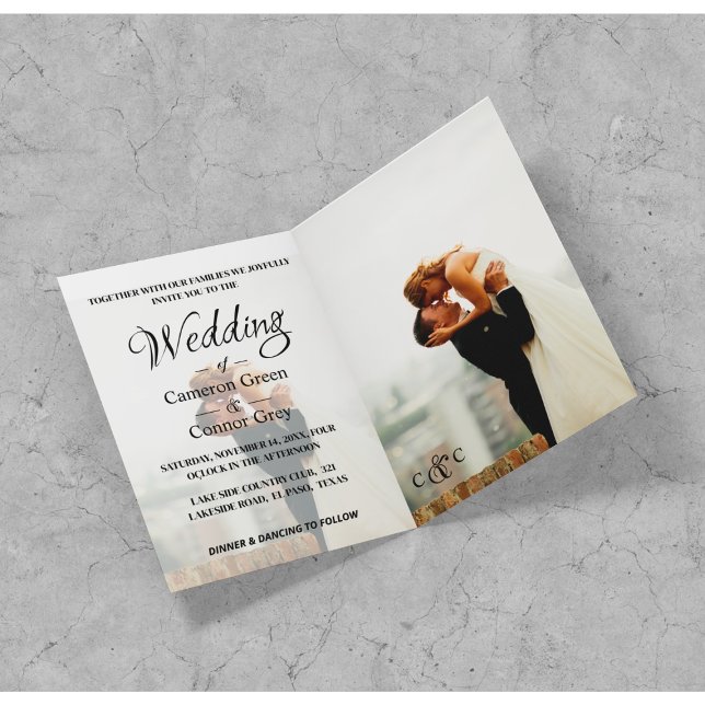Invitación Elegante Boda fotográfico (Subido por el creador)