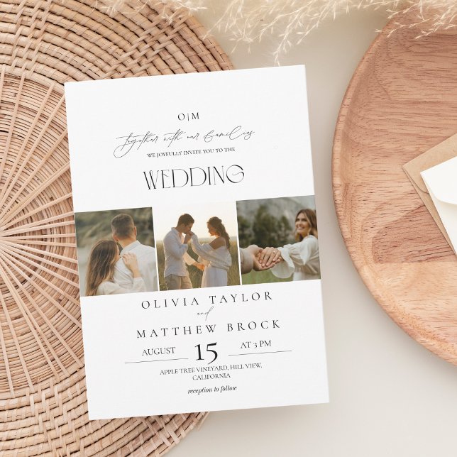 Invitación Elegante Boda fotográfico blanco (Subido por el creador)