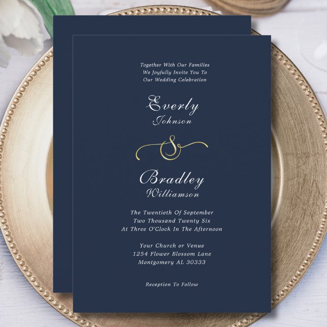 Invitación Elegante Boda fotográfico de código QR de oro blan (Subido por el creador)