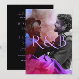 Invitación Elegante Boda fotográfico de las montañas de Ombre