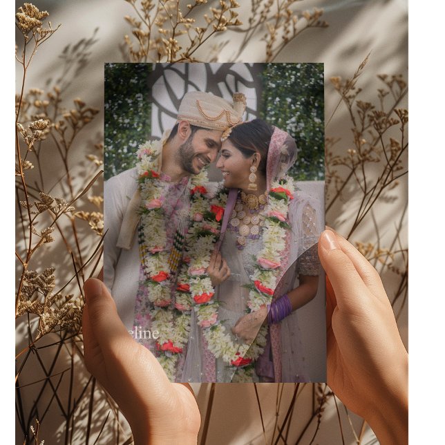 Invitación Elegante Boda fotográfico indio (Subido por el creador)