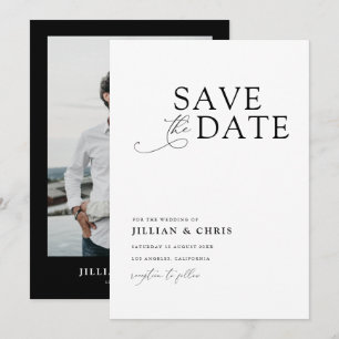Invitación Elegante boda fotográfico único