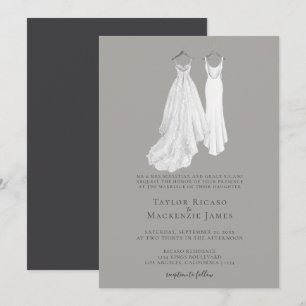 Invitación Elegante boda gay Dos novias con vestidos