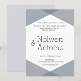 Invitación Elegante boda geométrico lilac moderno