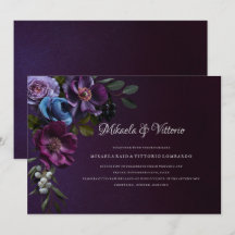 Elegante Boda gótico oscuro de flores