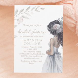 Invitación Elegante Boda Guisante Watercolor Bridal Shower