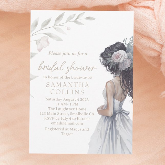 Invitación Elegante Boda Guisante Watercolor Bridal Shower (Subido por el creador)