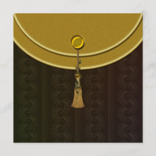 Invitación Elegante Boda indio de Tassel dorado