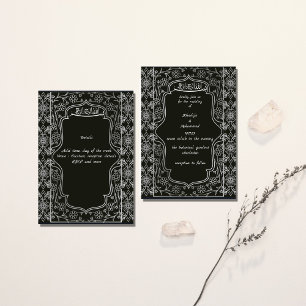 Invitación ELEGANTE BODA ISLÁMICO blanco y negro