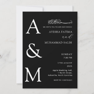 Invitación Elegante Boda islámico moderno Minimalista Nikkah