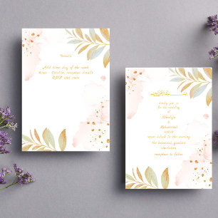 INVITACIÓN ELEGANTE BODA ISLÁMICO ROSA