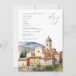Invitación Elegante boda italiana de destino