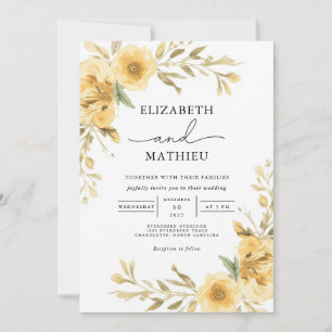Invitación Elegante Boda Jardín Botánico Amargo