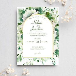 Invitación Elegante Boda Jardín Botánico Floral