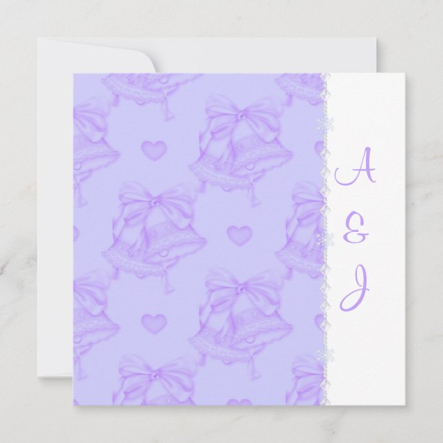 INVITACIÓN ELEGANTE BODA LILAC BELLS INVITAARE SQUARE (Anverso)
