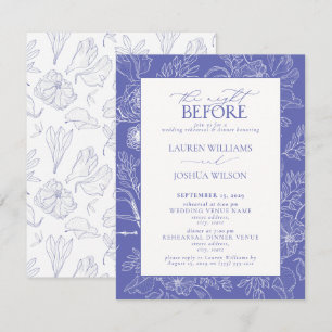 Invitación Elegante Boda Lilac Lavender Cena de Ensayo
