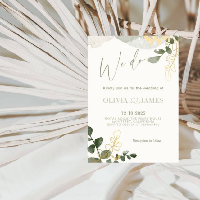 Invitación Elegante Boda "Lo hacemos" - Fiesta romántico mode (Subido por el creador)