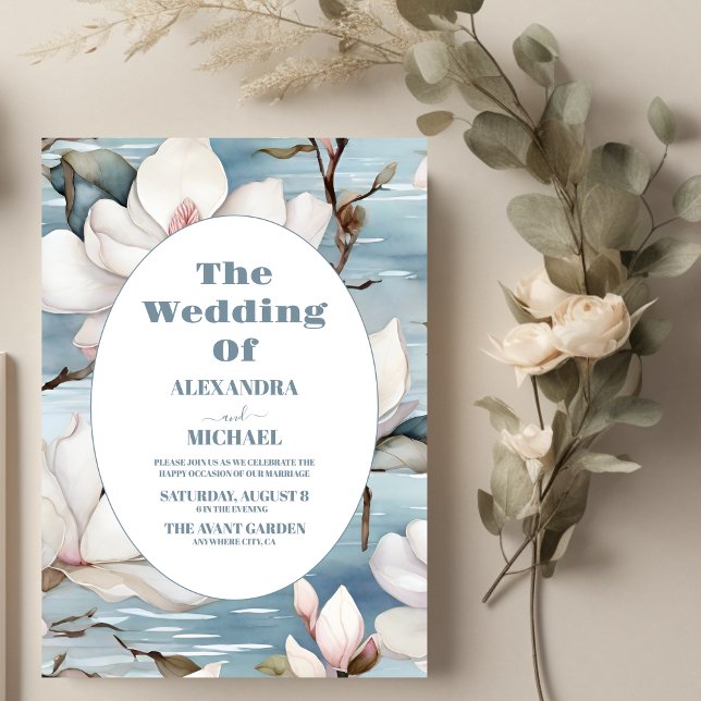 Invitación Elegante Boda Magnolia (Subido por el creador)