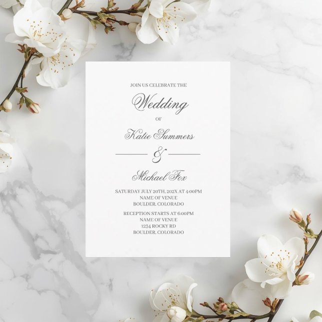 Invitación Elegante boda minimalista   (Subido por el creador)