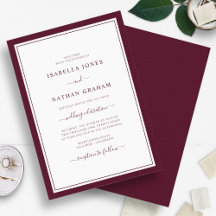Elegante Boda Minimalista con Borde de Letra Burgu