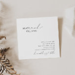 Invitación Elegante Boda Minimalista de guión cuadrado<br><div class="desc">Esta elegante invitación a la boda minimalista es perfecta para su boda boho moderno, simple y clásico, minimalista, en blanco y negro. El diseño presenta una caligrafía escrita a mano, exquisita y romántica con tipografía chic y formal. El aspecto irá bien con cualquier estación boda: primavera, verano, otoño o invierno....</div>