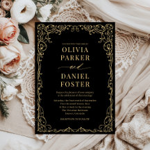 Elegante Boda Minimalista de oro negro