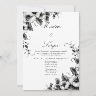 Invitación Elegante Boda minimalista español